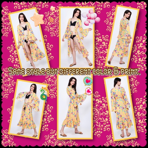 America & Beyond Floral Swimsuit Coverup NWOT - Picture 3 of 3